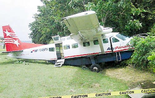 Sortie de piste à l'atterrissage d'un avion de Air Panama